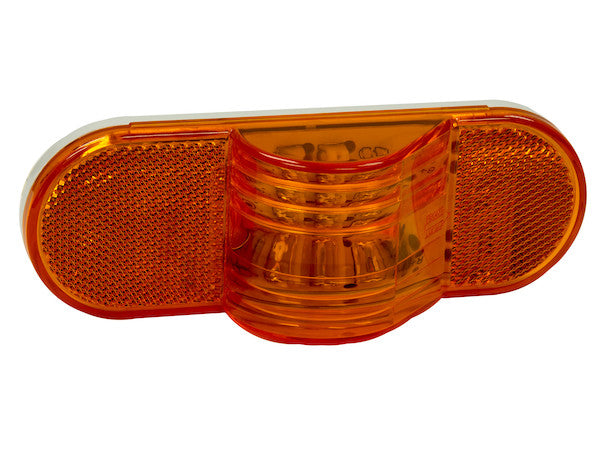 Load image into Gallery viewer, 6 Inch Amber Oval Mid-Turn Signal-Side Marker Light Kit with 9 LEDs (PL-3 Connection, Includes Grommet and Plug)
