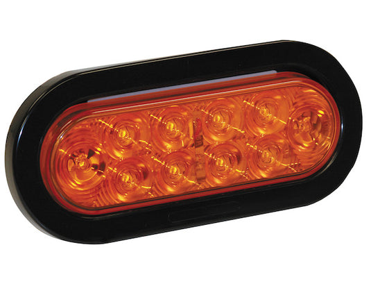6 Inch Amber Oval Turn Signal Light With 10 LED