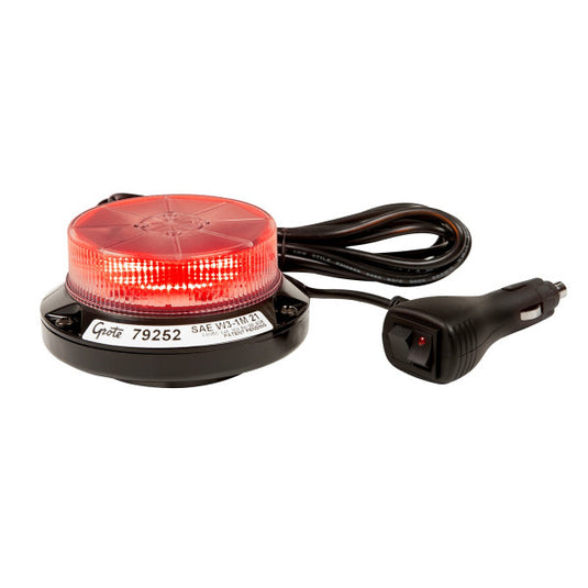 Compact LED Beacons, Magnet Mount, Class I, Red - 79252 - Grote
