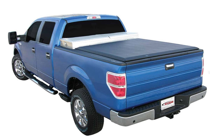 Ford F-150 Access Cover Black Soft Roll Up Toolbox Tonneau Cover for 2015 to 2025