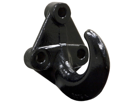 3- Hole Black Powder Coated Drop Forged Bolt-On Heavy-Duty Towing Hook