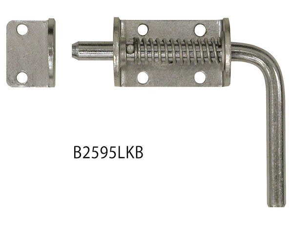 Load image into Gallery viewer, 1/2 Inch Zinc Plated Spring Latch Assembly with Short Handle - 1.75 x 5.19 Inch
