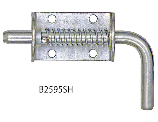 1/2 Inch Zinc Plated Spring Latch Assembly with Short Handle - 1.75 x 5.19 Inch