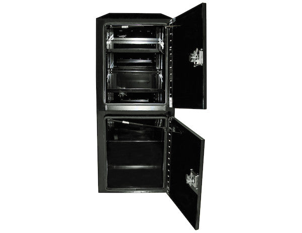 Load image into Gallery viewer, GLOSS BLACK STEEL BACKPACK TRUCK TOOL BOX SERIES WITH FLAT FLOOR AND COMPRESSION LATCHES
