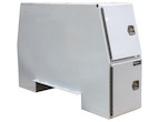 GLOSS WHITE STEEL BACKPACK TRUCK TOOL BOX SERIES WITH OFFSET FLOOR