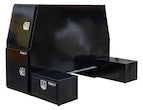 GLOSS BLACK STEEL L-PACK TRUCK TOOL BOX SERIES WITH OFFSET FLOOR