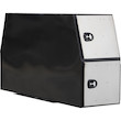 GLOSS BLACK STEEL BACKPACK TRUCK TOOL BOX SERIES WITH STAINLESS STEEL DOORS AND FLAT FLOOR