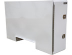 GLOSS WHITE STEEL STRAIGHT SIDE BACKPACK TRUCK TOOL BOX SERIES WITH OFFSET FLOOR