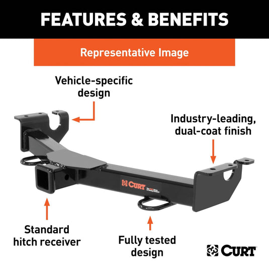 CURT Front Receiver — 2007-2020 Multi-Vehicle - CUR-31012 - Absolute Autoguard