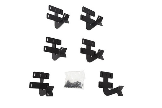 Dee Zee Hex Black Cab Length Nerf Steps Brackets - 2019-2026 Ram 1500