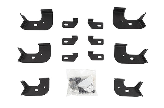 Dee Zee Hex Black Cab Length Nerf Steps Brackets - 2019-2023 Jeep Wrangler