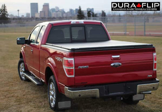 Ford F-150 Dura Flip Black Hard Folding Tonneau Cover for 2015 to 2025