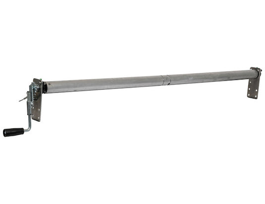 Aluminum Tarp System with Round Axle and Solid Tarp (7 x 18 Foot)