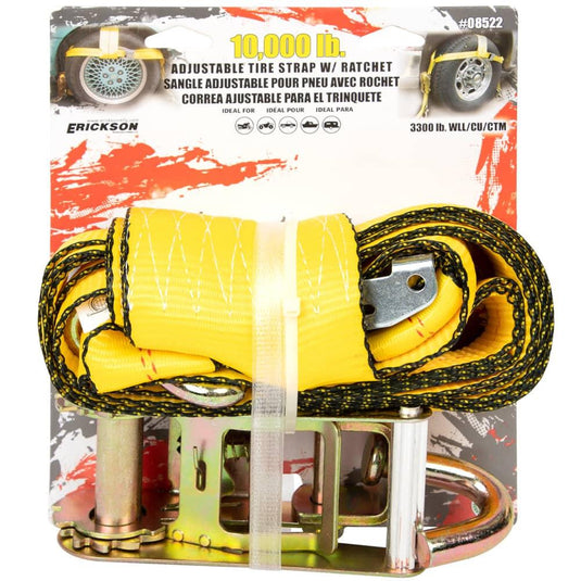 Erickson 10000 Lb Adjustable Tire Strap with Ratchet - ERI-08522 - Absolute Autoguard