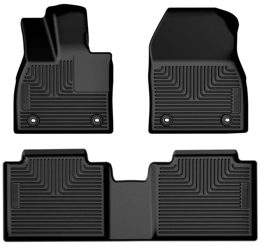 Husky Liners WeatherBeater Floor Liners, Front & 2nd Row, Black, RZ 450e Only - 2024-2025 Lexus RZ