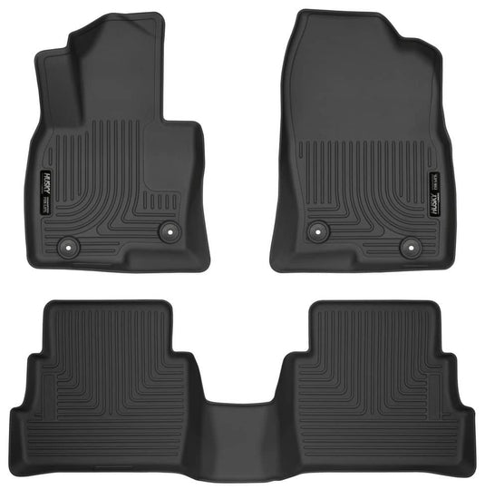 Husky Liners WeatherBeater Floor Liners, Front & 2nd Row, Black - 2017-2025 Mazda CX-5
