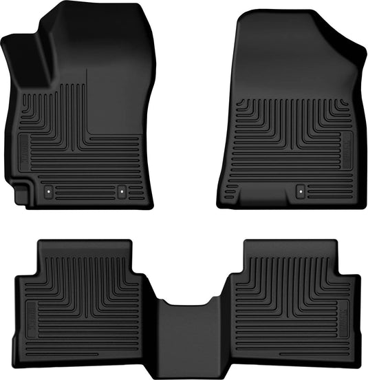 Husky Liners WeatherBeater Floor Liners, Front & 2nd Row, Black - 2024-2025 Hyundai Kona
