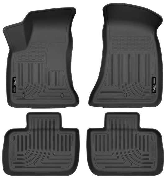 Husky Liners WeatherBeater Floor Liners, Front & 2nd Row, Black, RWD - 2011-2022 Chrysler 300, 2011-2023 Dodge Charger