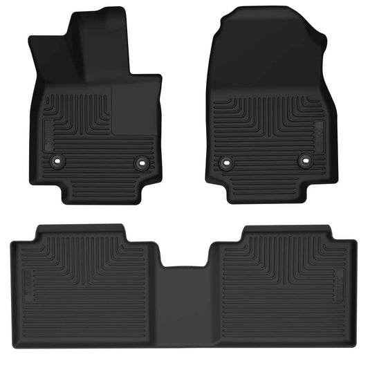 Husky Liners WeatherBeater Floor Liners, Front & 2nd Row, Black - 2023-2026 Lexus RX/RX Hybrid, 2024-2026 Lexus RX Plug-In Hybrid