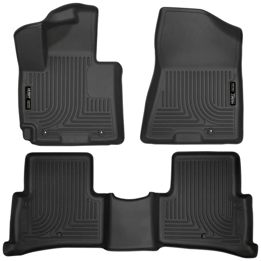 Husky Liners WeatherBeater Floor Liners, Front & 2nd Row, Black - 2016-2018 Hyundai Tucson