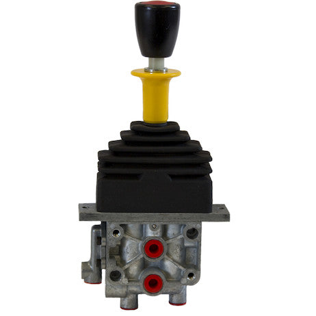 Single Lever Air Control Valve - 4-way Hoist with Feather Down, No PTO Output Function, Detent Center Position, Spring Center