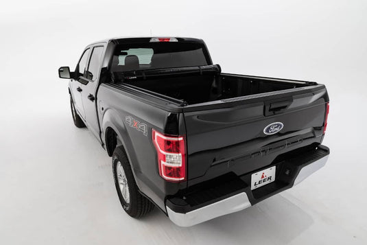 Ford F-150 Leer Black Soft Roll Up Tonneau Cover for 2015 to 2025