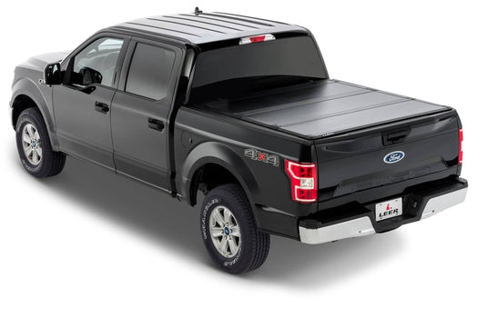 Ford F-150 Leer Black Hard Folding Tonneau Cover for 2004 to 2025