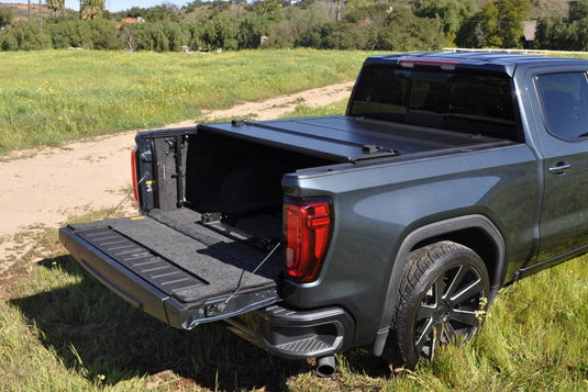 Ford F-150 Leer Black Hard Folding Tonneau Cover for 2015 to 2025