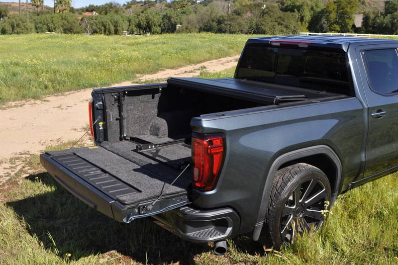 Load image into Gallery viewer, Ford F-150 Leer Black Hard Folding Tonneau Cover for 2015 to 2025
