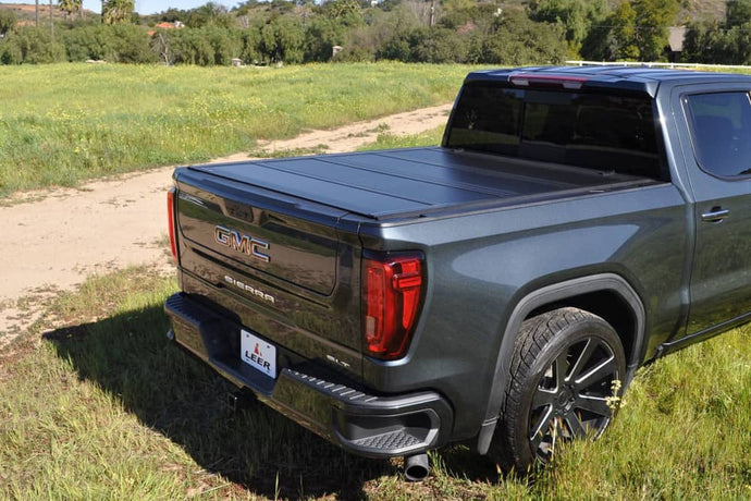 Ford F-150 Leer  Black Hard Folding Tonneau Cover for 2015 to 2025