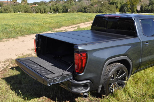 Ford F-150 Leer  Black Hard Folding Tonneau Cover for 2015 to 2025