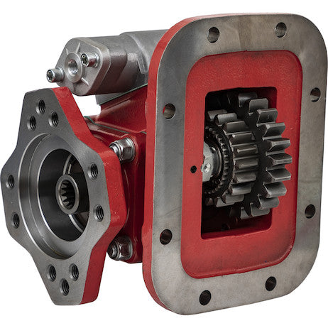 PTO, 8 Bolt, Extra High ratio, Direct mount, Air shift, rotatable mounting flange, 7/8 -13 T splined shaft, Forward position