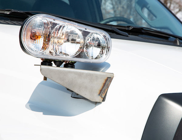 Load image into Gallery viewer, Stainless Steel Truck Hood Light Brackets For Use With Single Stud Plow Lights
