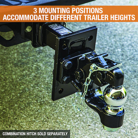 2 Inch Pintle Hitch Mount- 3 Position, 9 Inch Shank