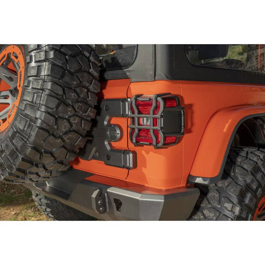 Rugged Ridge Textured Black Elite Tail Light Guards — 2018-2025 Jeep Wrangler - RGG-11226.12 - Absolute Autoguard