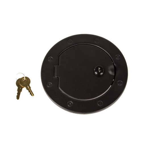 Rugged Ridge Gas Door Cover Black — 2007-2017 Jeep Wrangler - RGG-11229.06 - Absolute Autoguard