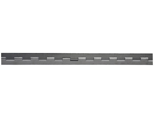 Steel Continuous Hinge .075 x 72 Inch Long with 1/4 Pin and 3.0 Open Width
