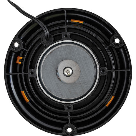 Load image into Gallery viewer, 6.5 Inch by 6.5 Inch Amber LED Beacon Light With Tall Lens (Magnetic Mount with 10 Foot Auxiliary Power Cord)
