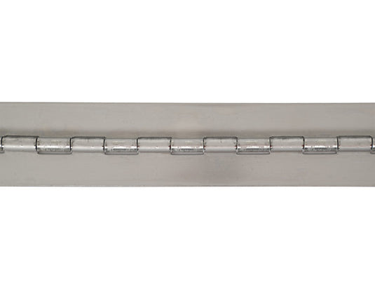 Stainless Continuous Hinge .120 x 72 Inch Long with 3/8 Pin and 2.0 Open Width