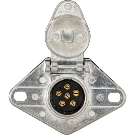 Load image into Gallery viewer, 6-Way Die Cast Metal Trailer Connector - Truck Side
