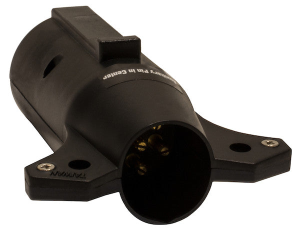 Load image into Gallery viewer, 7-Way Flat to 6-Way Round Plastic Trailer Connector Adapter

