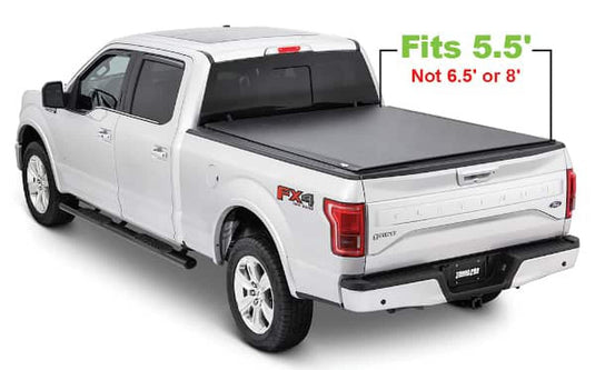 Ford F-150 Tonno Pro Black Lo Roll Soft Roll Up Tonneau Cover for 2015 to 2024