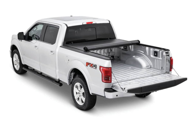 Load image into Gallery viewer, Ford F-150 Tonno Pro Black Lo Roll Soft Roll Up Tonneau Cover for 2015 to 2024
