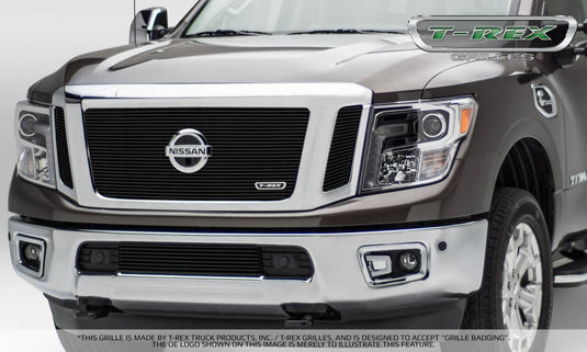 T-Rex Black Billet Grille Insert — 2016-2019 Nissan Titan/Titan XD - TRE-20785B - Absolute Autoguard