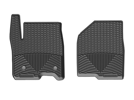 WeatherTech All-Weather Floor Mats, Front, Black, Extended/Crew Cab, Without 4x4 Floor-Mounted Shifter - 2019-2026 Chevrolet Silverado 1500 & more
