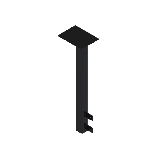 Steel Beacon Mount Post, Black, 8