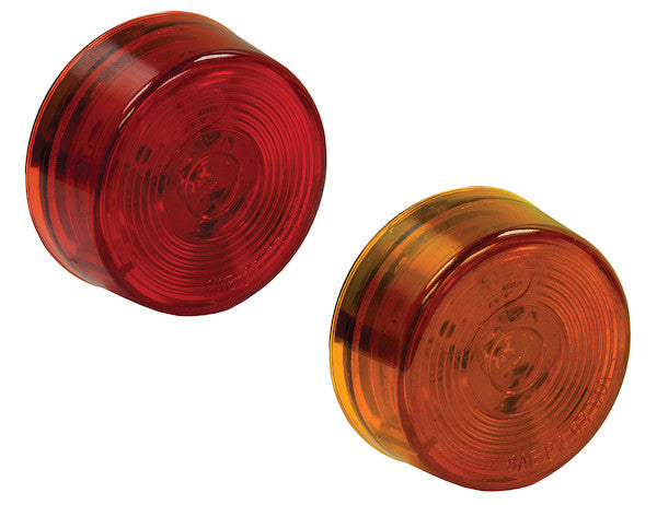 2 Inch Amber Round Marker/Clearance Light Kit With 1 LED (PL-10 Connection, Includes Grommet and Plug) - 5622201 - Buyers Products