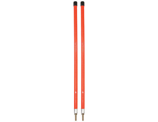 3/4 x 28 Inch Fluorescent Orange Bumper Marker Sight Rods with Hardware - 1308106 - Buyers Products