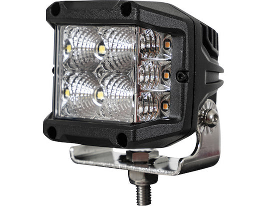 4 Inch Wide LED Flood Light with Strobe - Square Lens - 1492232 - Buyers Products