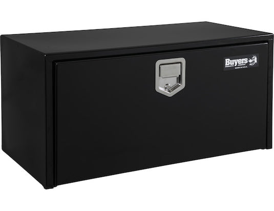 18x18x30 Inch Black Steel Underbody Truck Box With Paddle Latch - 1702103 - Buyers Products